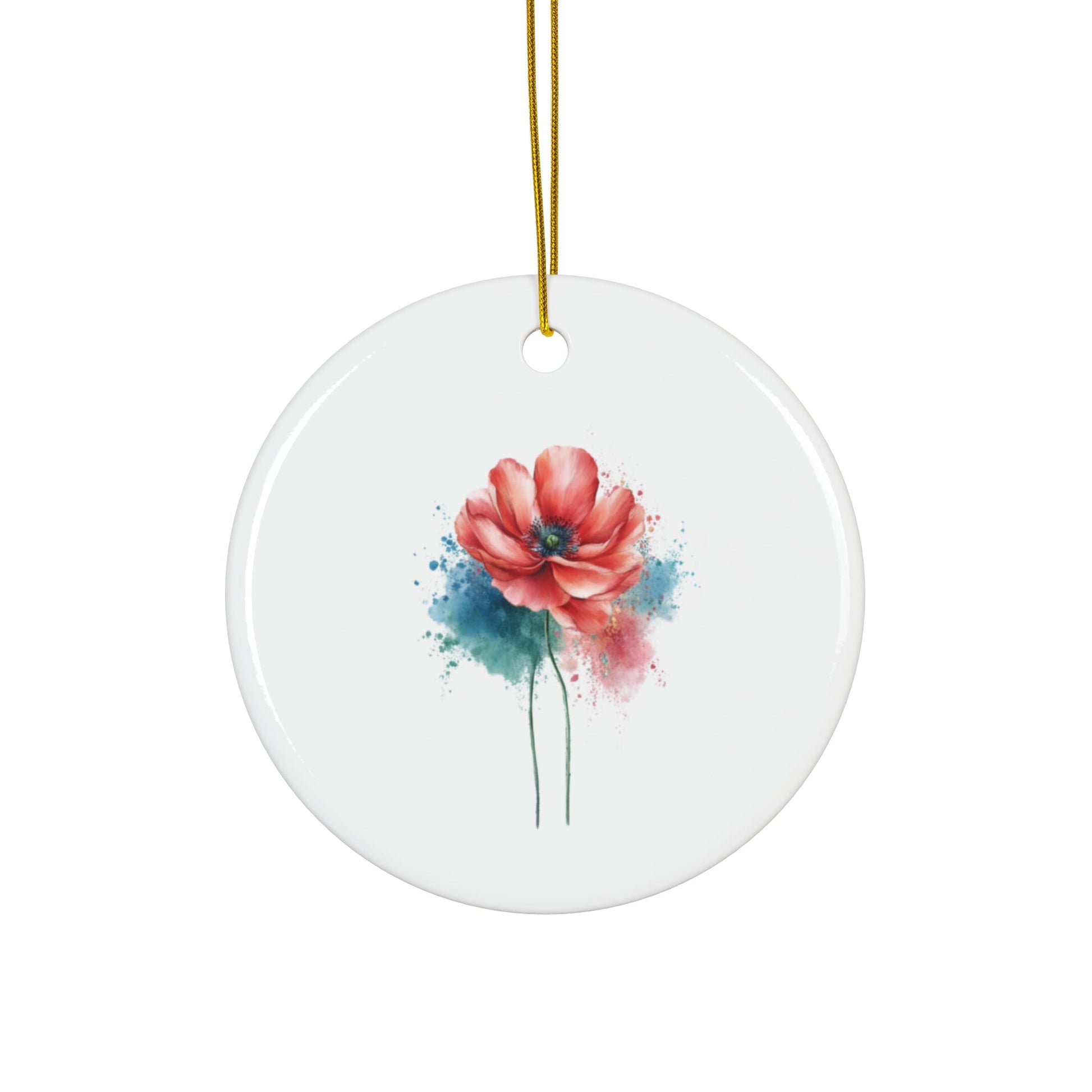 Floral Ceramic Ornament - Elegant Flower Design for Holidays and Celebrations - Gigi Joyce's Hair Studio