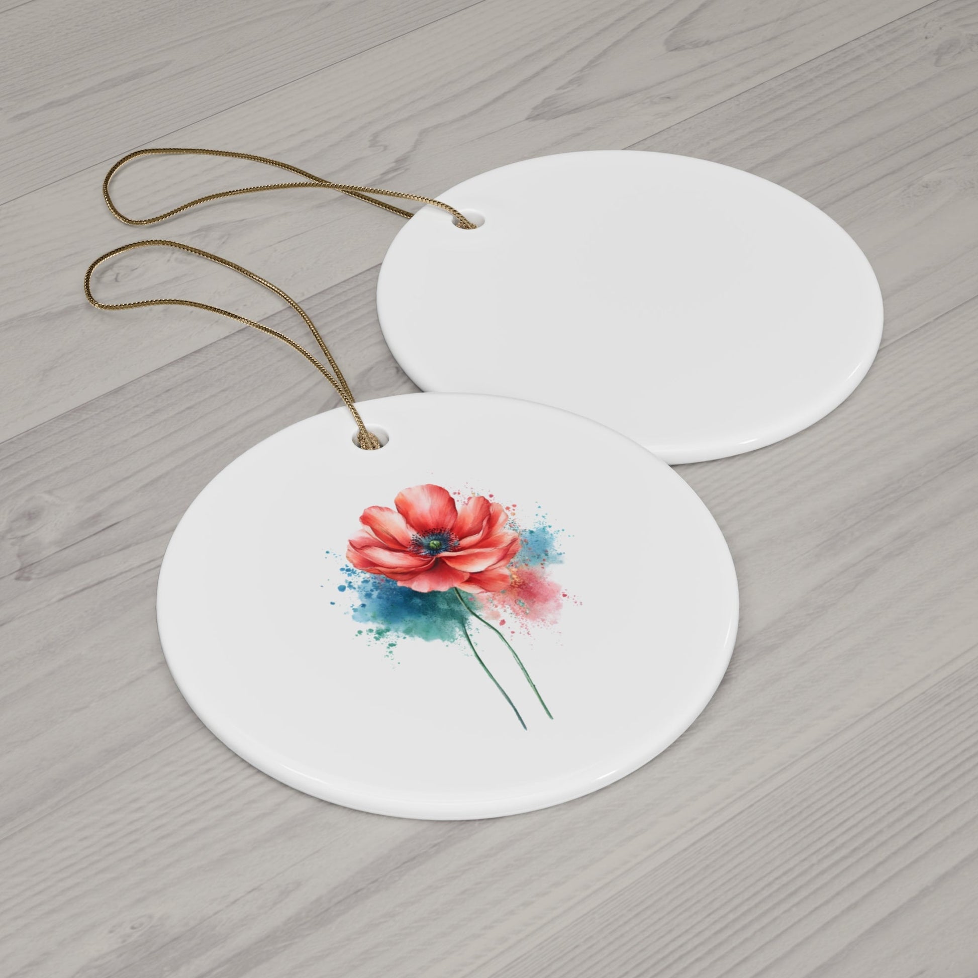 Floral Ceramic Ornament - Elegant Flower Design for Holidays and Celebrations - Gigi Joyce's Hair Studio