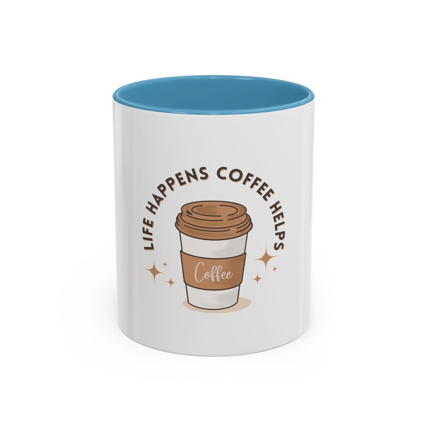 Life Happens Coffee Helps Accent Mug - Perfect Gift for Coffee Lovers - Gigi Joyce's Hair Studio