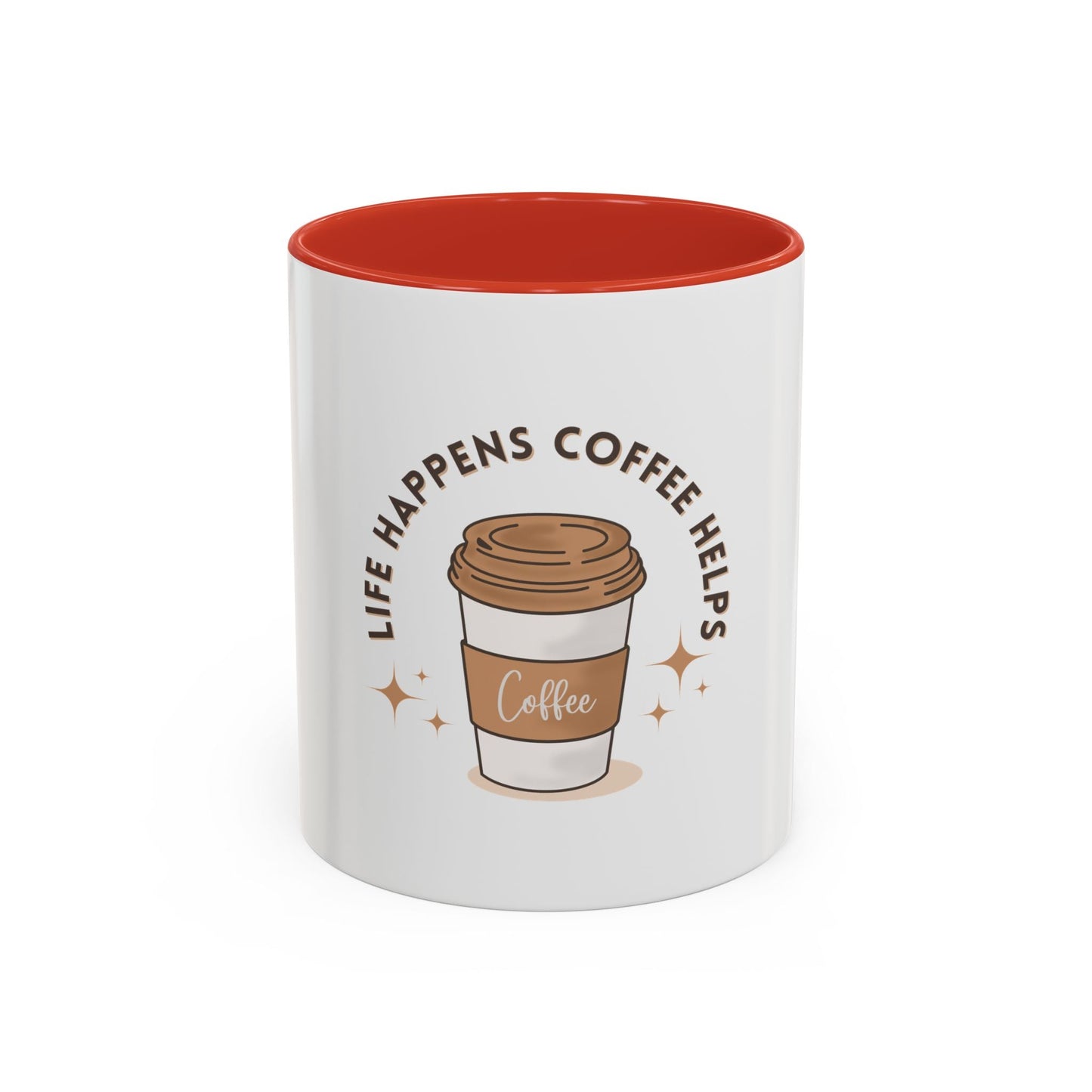 Life Happens Coffee Helps Accent Mug - Perfect Gift for Coffee Lovers - Gigi Joyce's Hair Studio