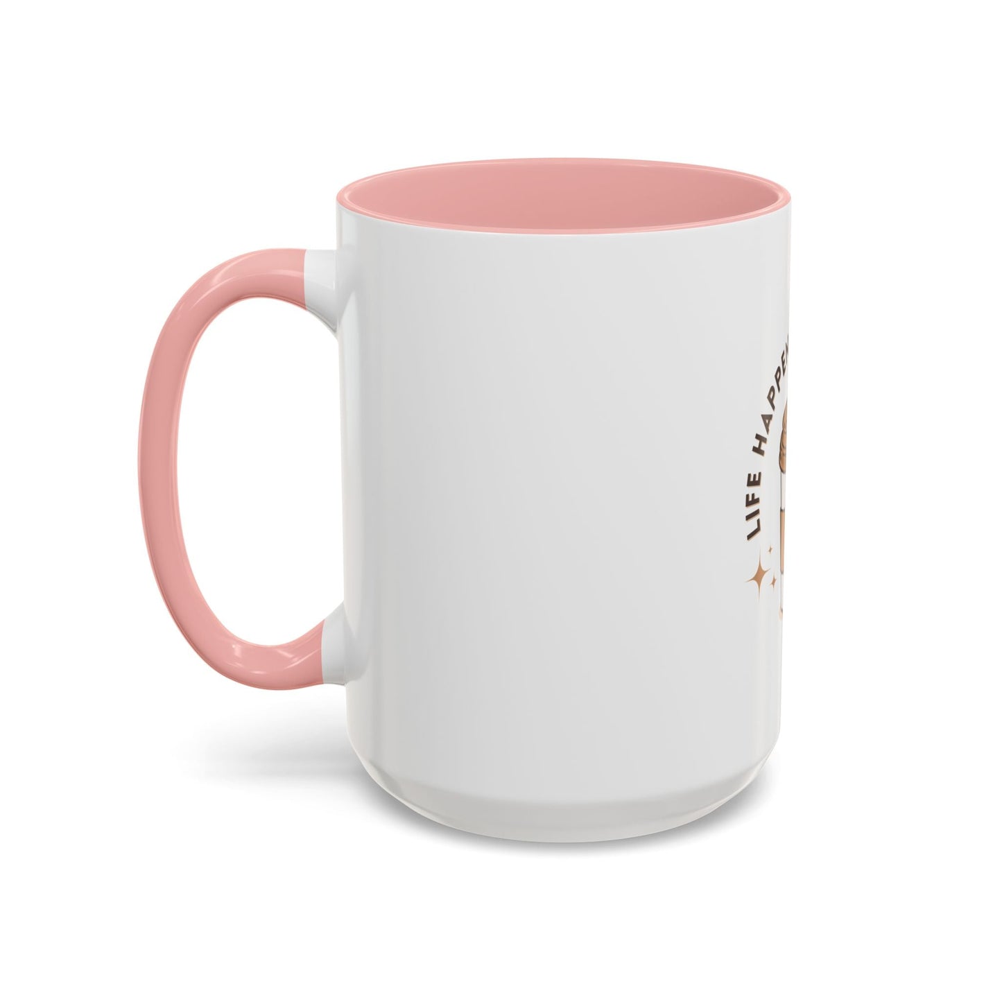 Life Happens Coffee Helps Accent Mug - Perfect Gift for Coffee Lovers - Gigi Joyce's Hair Studio