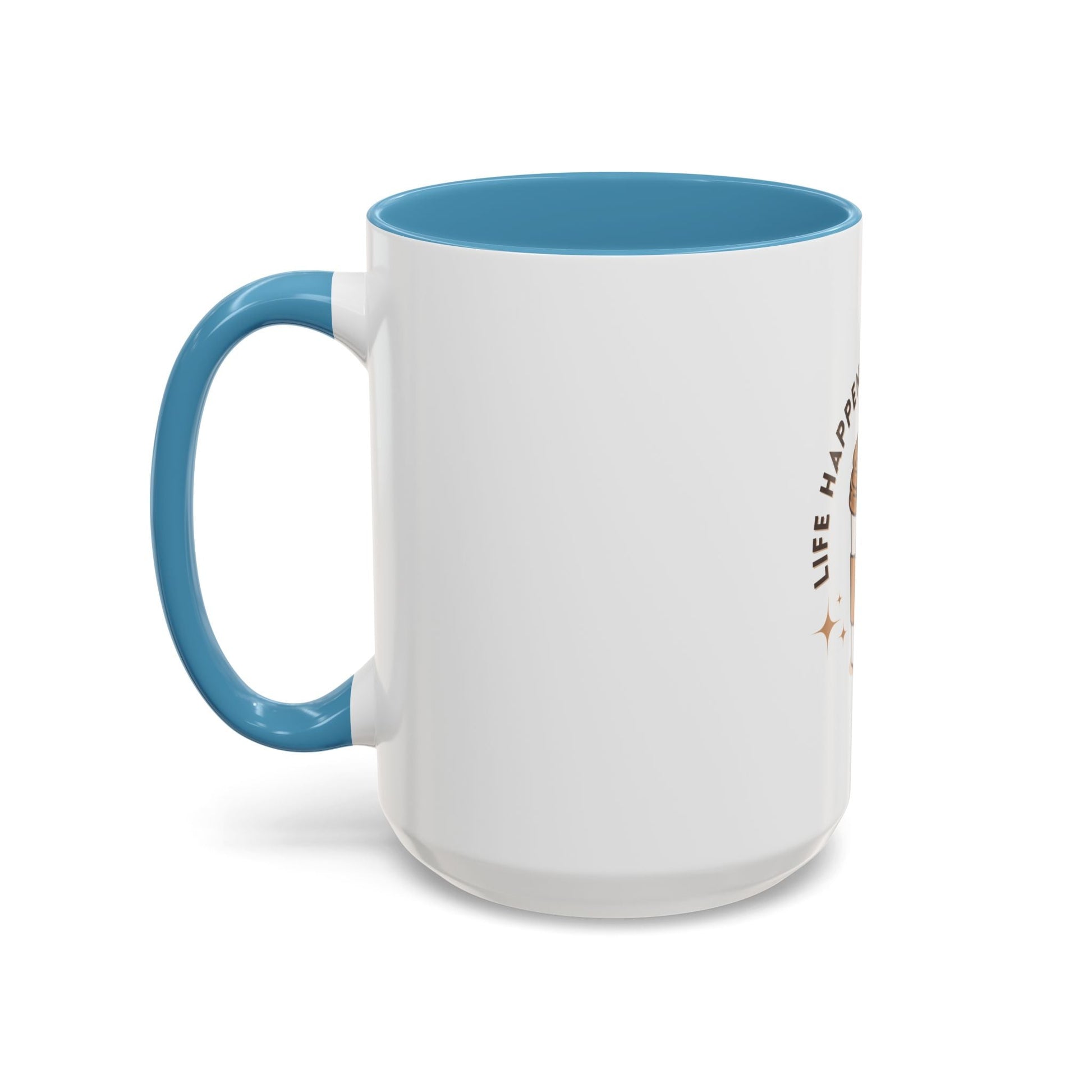 Life Happens Coffee Helps Accent Mug - Perfect Gift for Coffee Lovers - Gigi Joyce's Hair Studio