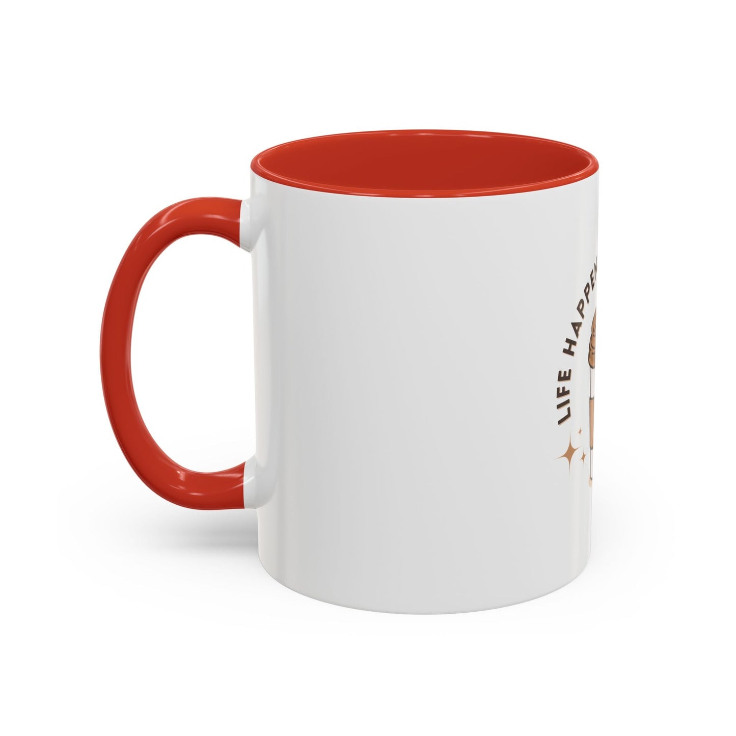 Life Happens Coffee Helps Accent Mug - Perfect Gift for Coffee Lovers - Gigi Joyce's Hair Studio