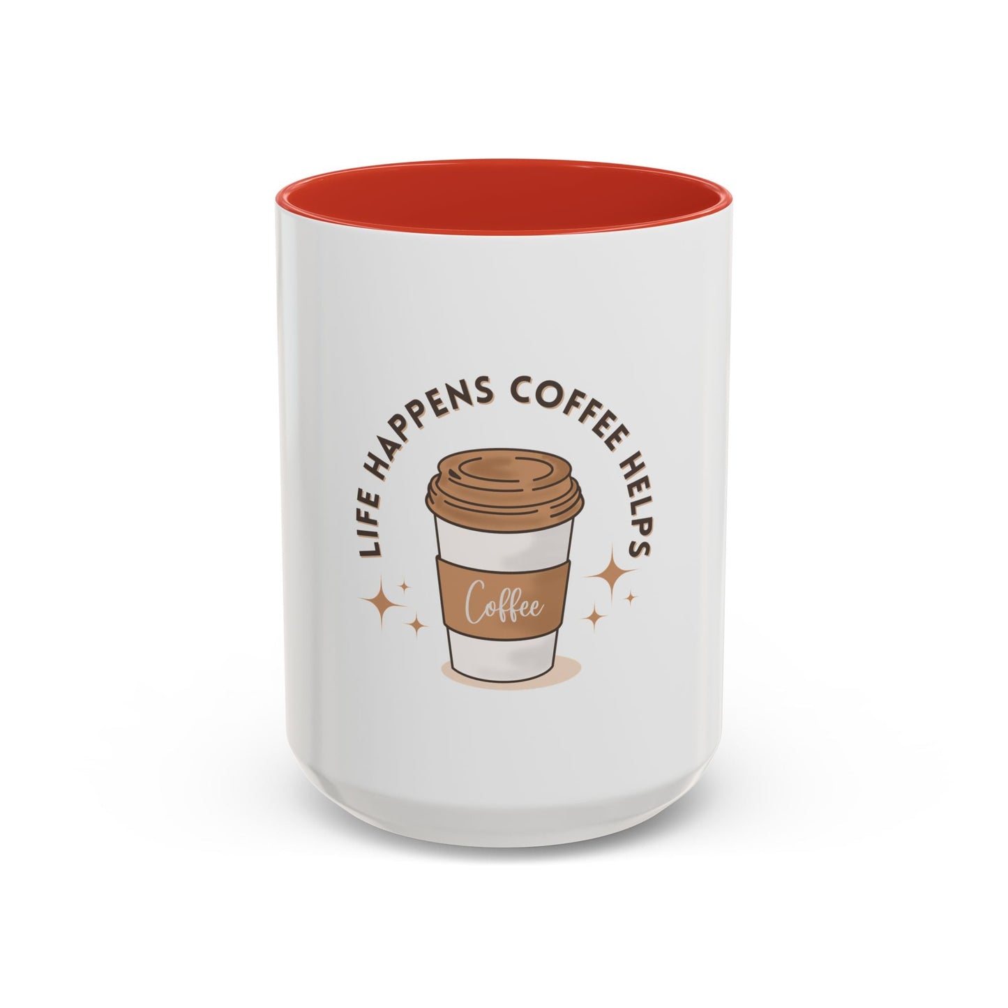 Life Happens Coffee Helps Accent Mug - Perfect Gift for Coffee Lovers - Gigi Joyce's Hair Studio