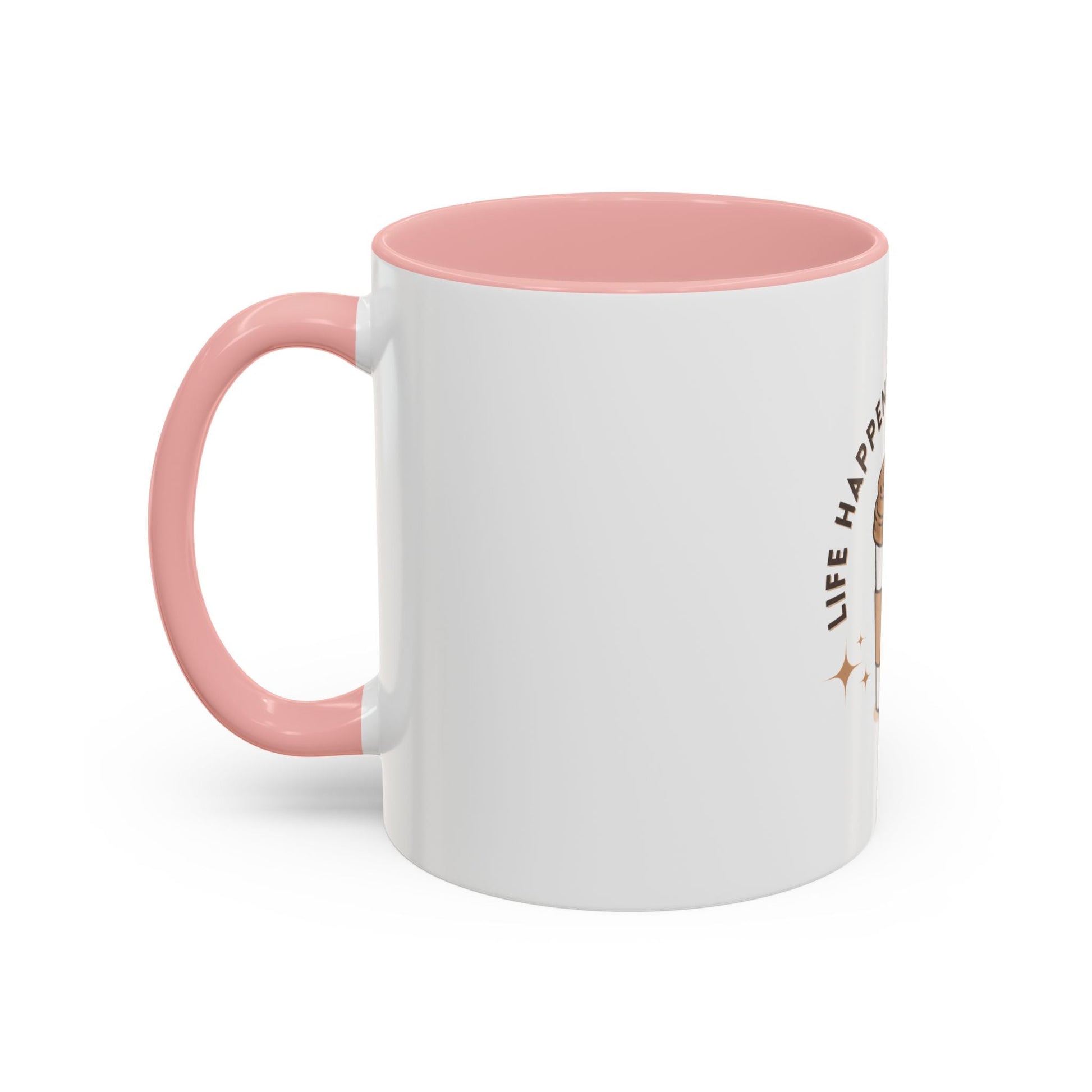 Life Happens Coffee Helps Accent Mug - Perfect Gift for Coffee Lovers - Gigi Joyce's Hair Studio