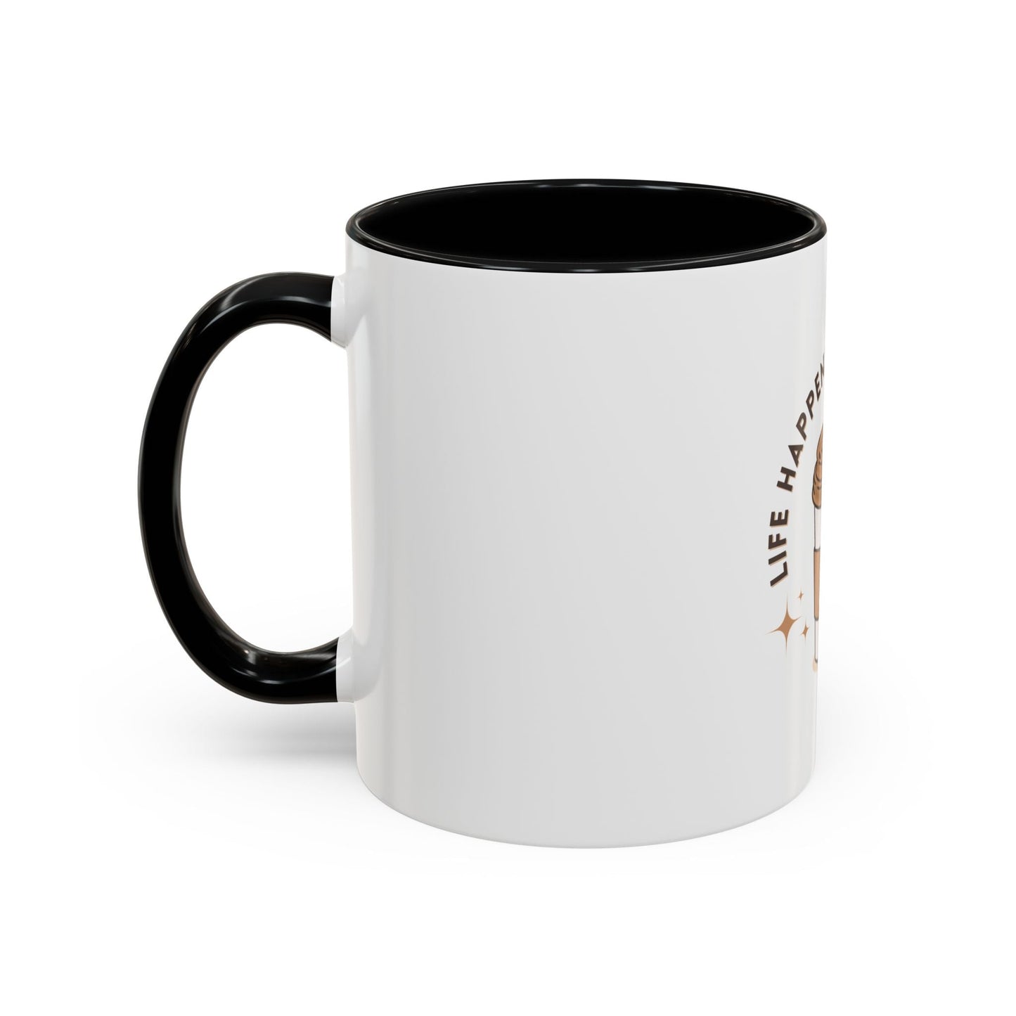 Life Happens Coffee Helps Accent Mug - Perfect Gift for Coffee Lovers - Gigi Joyce's Hair Studio