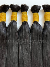 Carregar imagem no visualizador da galeria, Premium 26” - 32” Natural Black Double Drawn Human Hair Bone Straight Bulk - Gigi Joyce&#39;s Hair Studio
