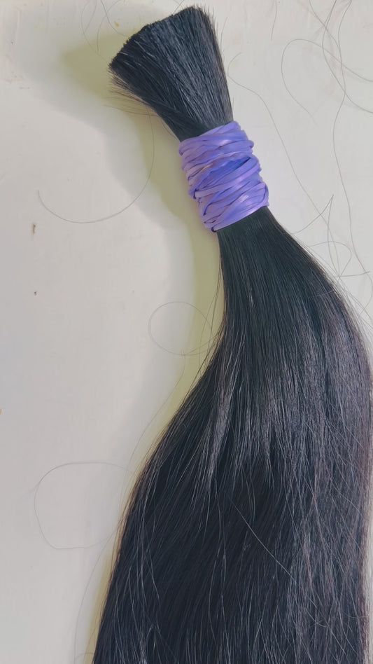 221g Premium 26" Natural Straight Human Hair Bulk Extensions