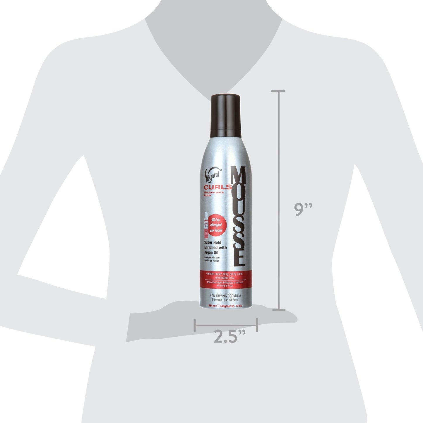 Vigorol Curling Mousse, 12 oz., Frizzy Hair Type, Moisturizing, Anti - Frizz, Unisex - Gigi Joyce's Hair Studio