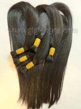 Carregar imagem no visualizador da galeria, Premium 26”-32” Natural Black Double Drawn Human Hair Bone Straight Bulk
